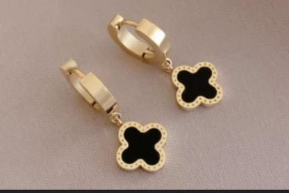Black Gold Plated Earrings for Women, Elegant & Lightweight