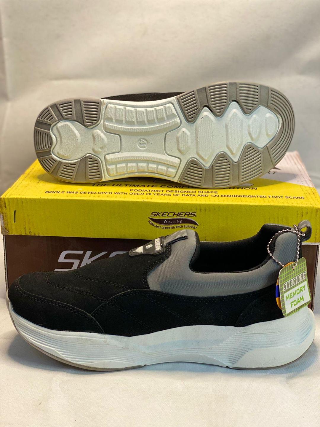 Men's Black Skechers Stretch Fit EVA Casual Shoes