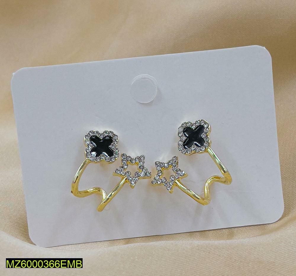 Star & Clover Earrings S925 Gold Plated Lightweight