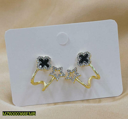 Star & Clover Earrings S925 Gold Plated Lightweight