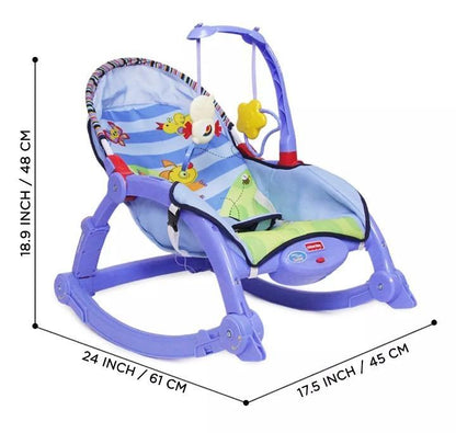 Portable Baby Rocking Bouncer with Vibration & Socket Locks