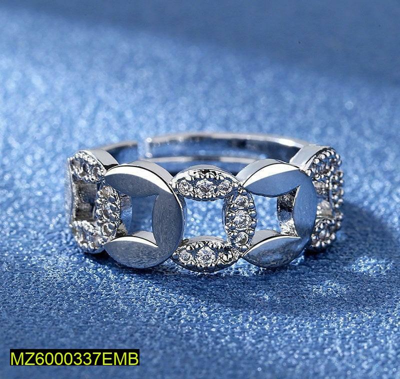 Adjustable Silver Plated Ring for Women