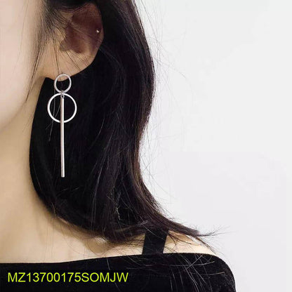 Silver Plated Geometric Drop Earrings for Women