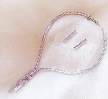 Modern Silver Plated Necklace Set for Women
