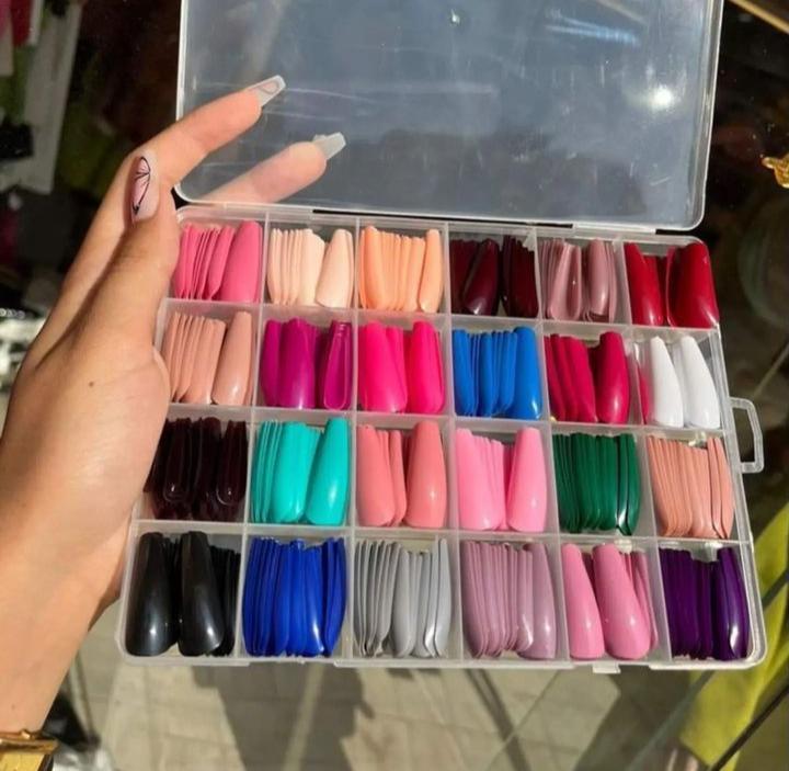 Premium Quality Stick-On Nails ABS Plastic Multicolor