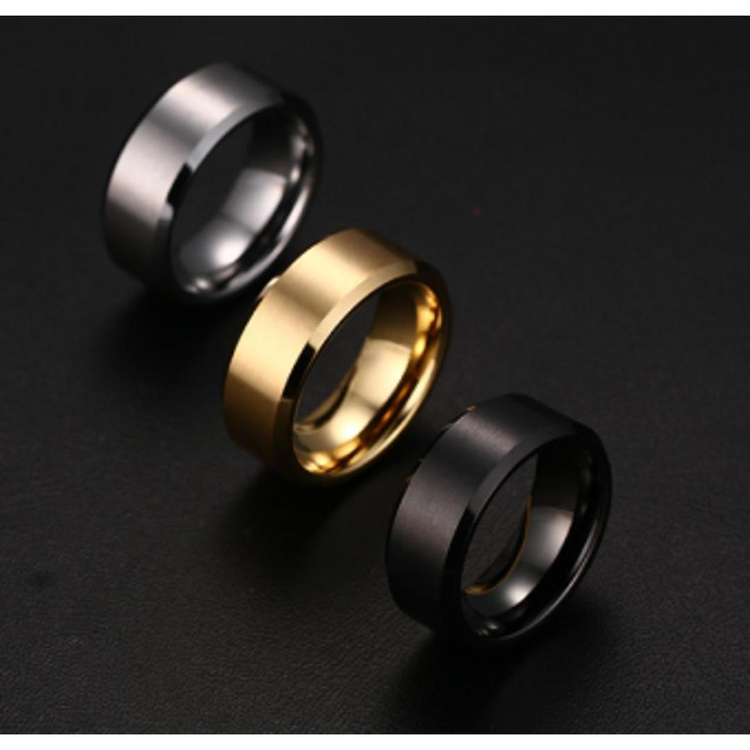 Adjustable Unisex Titanium Rings Gold Silver Black