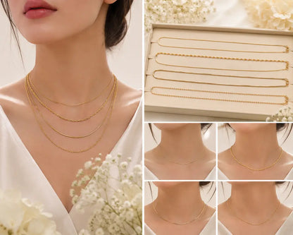 Plain Gold Plated Zircon Chain