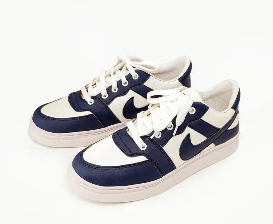 Men's Blue Rexine Sneakers Formal Casual Lightweight Breathable