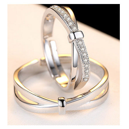 Adjustable Couple Rings Intertwined Love Design