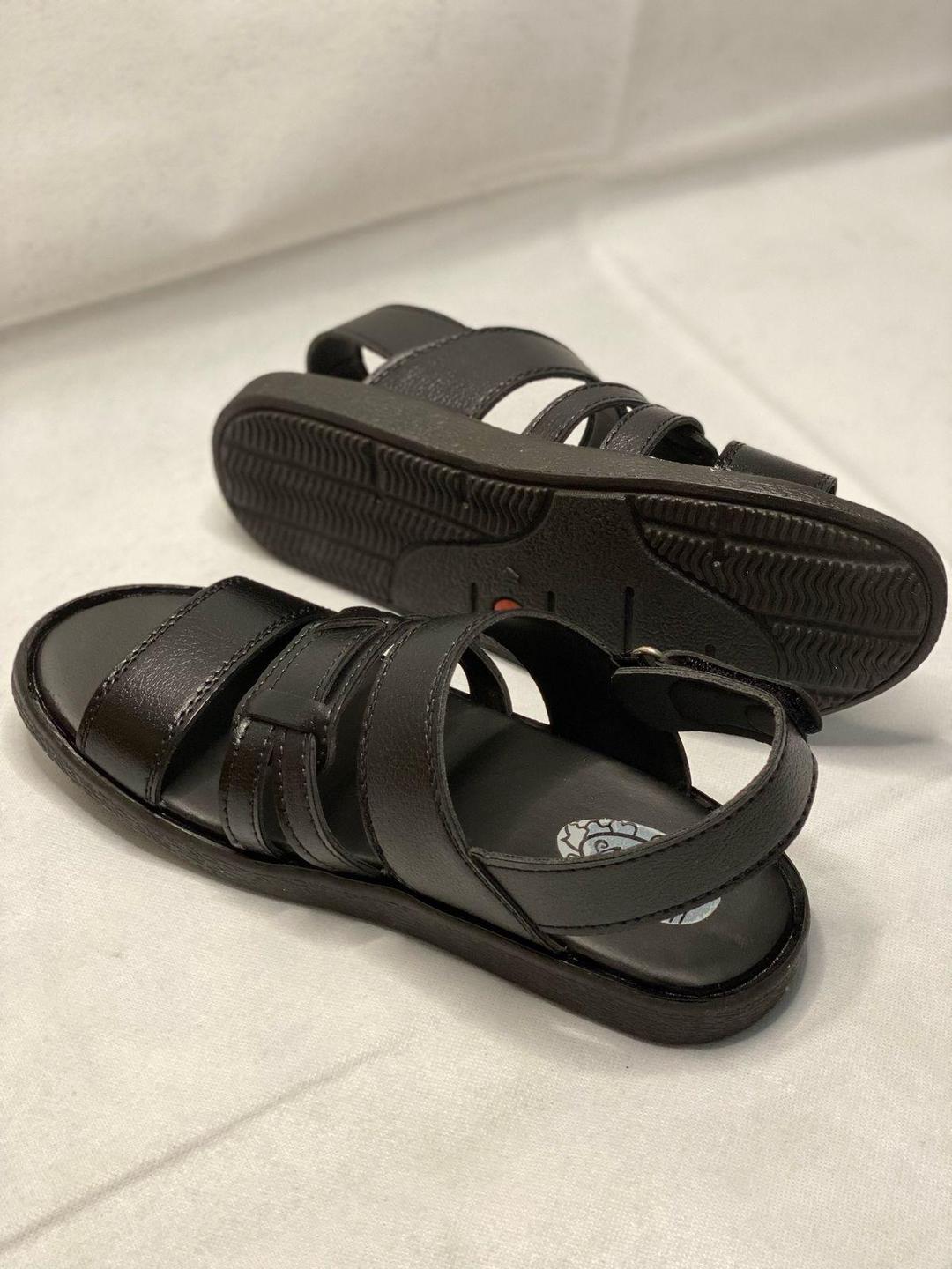 Black Leather Sandals for Men Women Pakistan Warm Weather