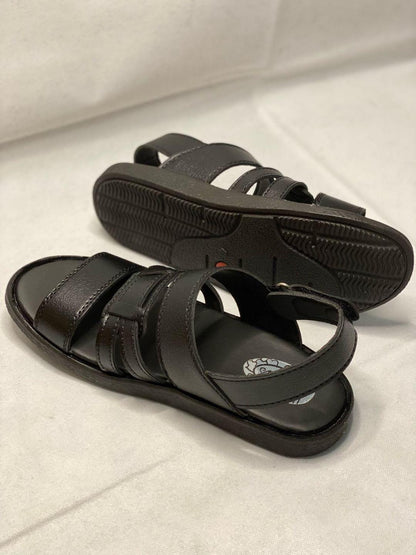 Black Leather Sandals for Men Women Pakistan Warm Weather