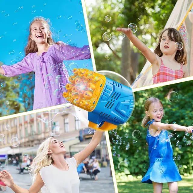 Bubble Gun 36 Holes Blue Purple Kids Toy