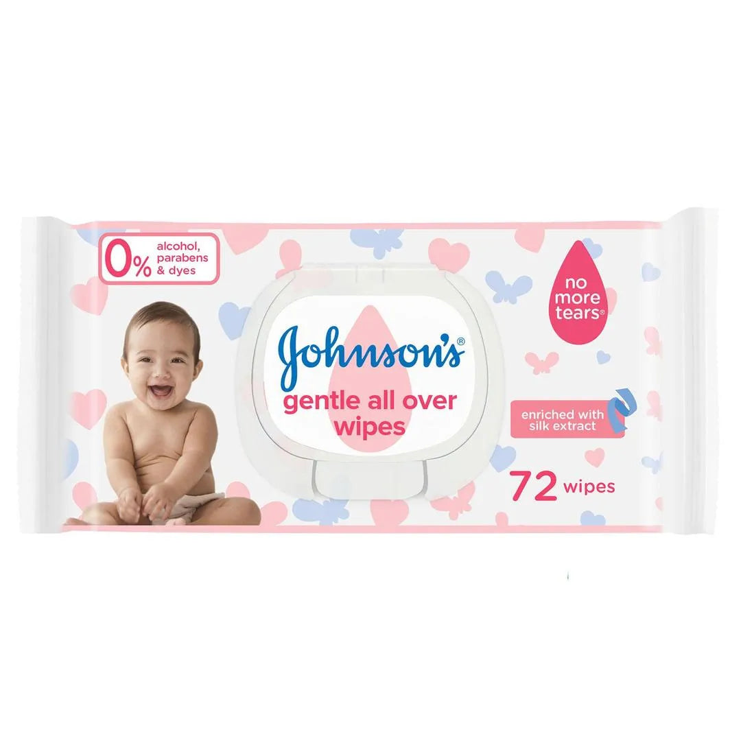 Johnson's 72 Pcs Gentle Wet Wipes for Daily Baby Care