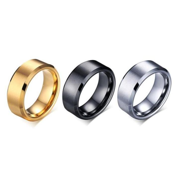 Adjustable Unisex Titanium Rings Gold Silver Black
