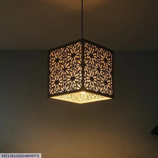 Modern Floral Ceiling Lamp Black Golden Glow