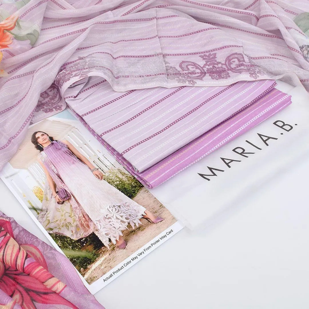 Digital Printed Lawn 3Pc Set Pink Lavender
