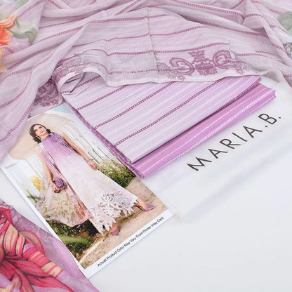 Digital Printed Lawn 3Pc Set Pink Lavender