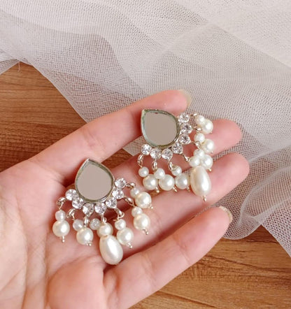 Gold Plated Pearl Earrings for Weddings & Parties