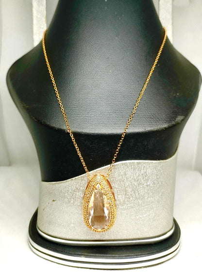 Black & Golden Alloy Pendant for Bridal & Daily Wear
