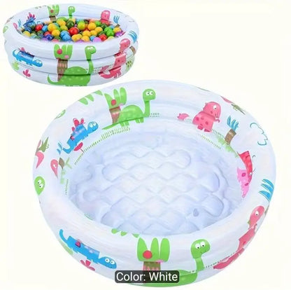 Water Compact and Durable Inflatable Round Swimming Pool PVC, Equipped with Family Entertainment Accessories, Inflatable Swimming Pool, Vivid Dinosaur and Plant Design, Game Pool Dinosaur Themed Swimming Pool Durable Swimming Pool