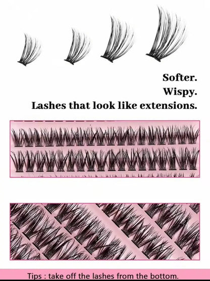 3 In 1 Permanent 3D Eyelash Extension Set, Light