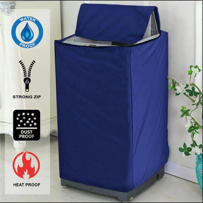 1 Ton Washing Machine Cover Waterproof Heat Proof Silver
