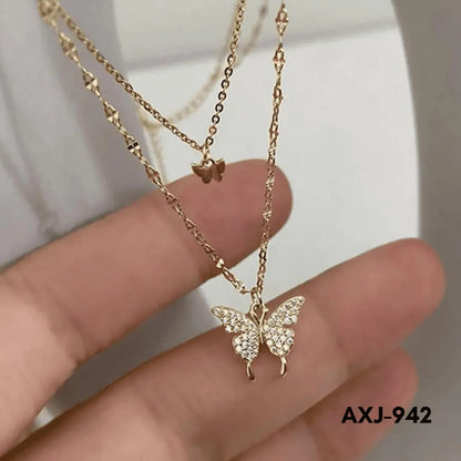 Silver Butterfly Necklace for Women