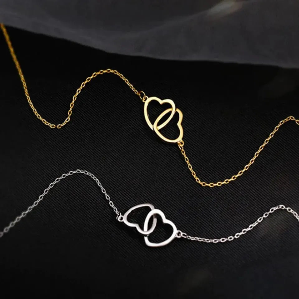 Golden Heart Necklace for Girls Daily Wear