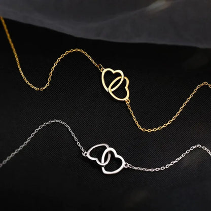 Golden Heart Necklace for Girls Daily Wear