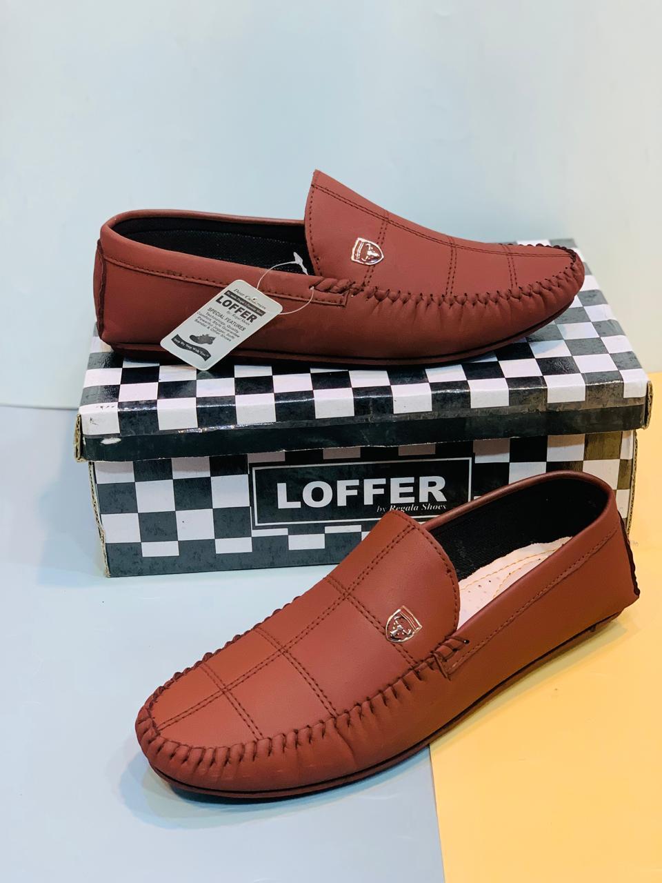 Men's Rexine Casual Loafers Brown Size 6-11