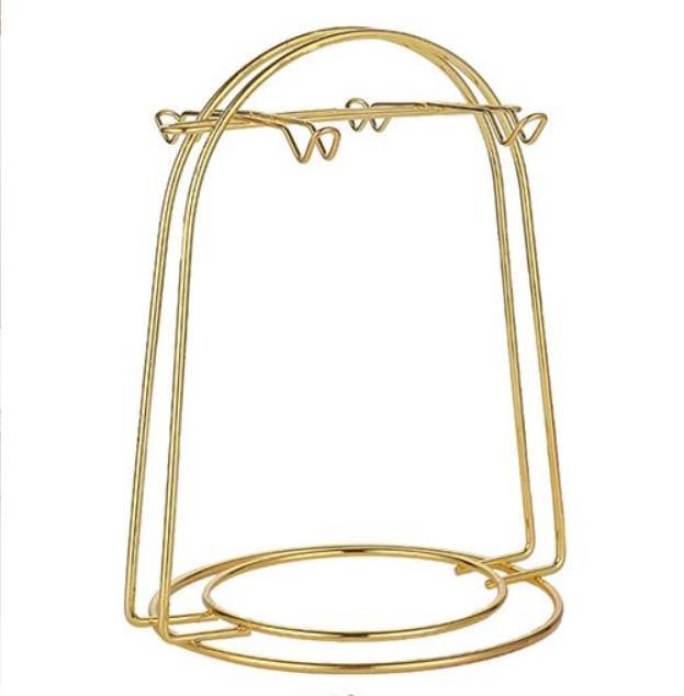 Golden Metal Cup Holder Rack for Kitchen Drying Stand