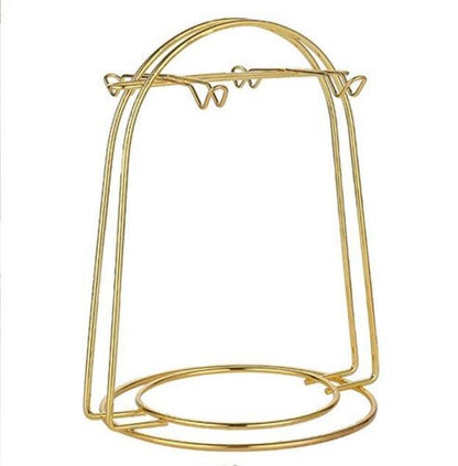 Golden Metal Cup Holder Rack for Kitchen Drying Stand