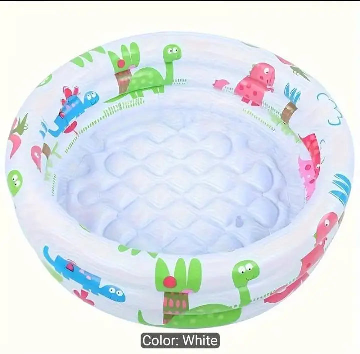 Water Compact and Durable Inflatable Round Swimming Pool PVC, Equipped with Family Entertainment Accessories, Inflatable Swimming Pool, Vivid Dinosaur and Plant Design, Game Pool Dinosaur Themed Swimming Pool Durable Swimming Pool