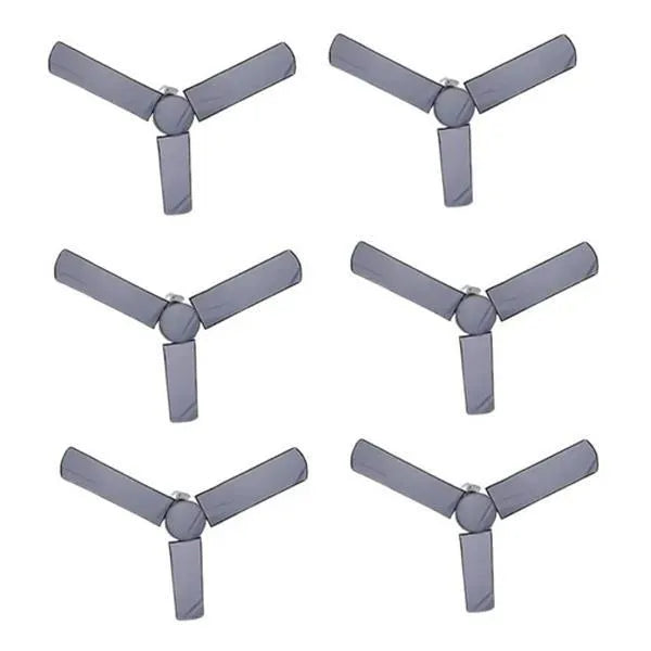 Grey Ceiling Fan Covers 6 Pcs Dust Proof Moisture Resistant