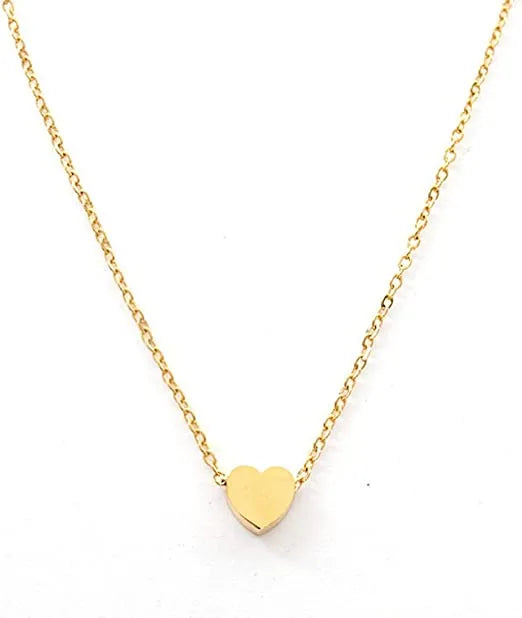 Golden Heart Necklace for Girls Daily Wear