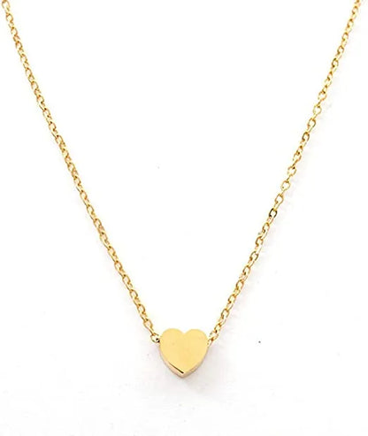 Golden Heart Necklace for Girls Daily Wear