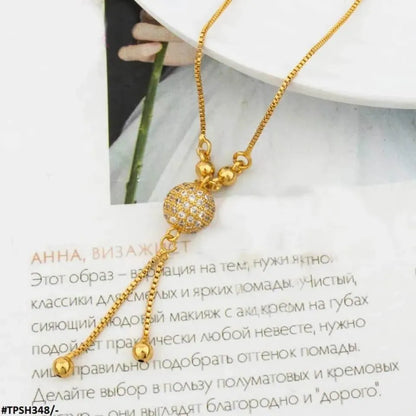 Gold Plated Zircon Ball Necklace for Women