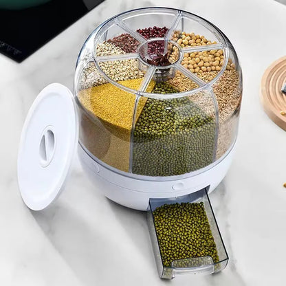 360° Rotating Rice Dispenser for Kitchen Organization
