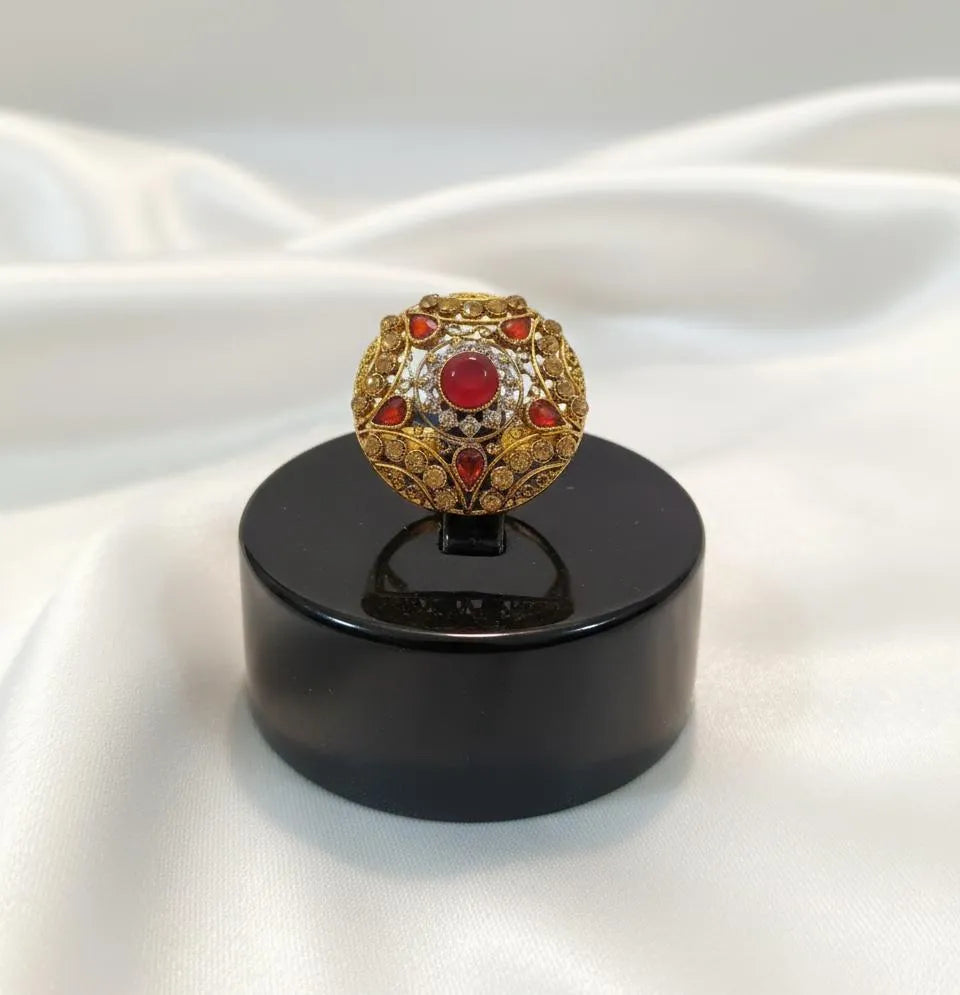Maroon Adjustable Ring for Women Wedding & Party Wear