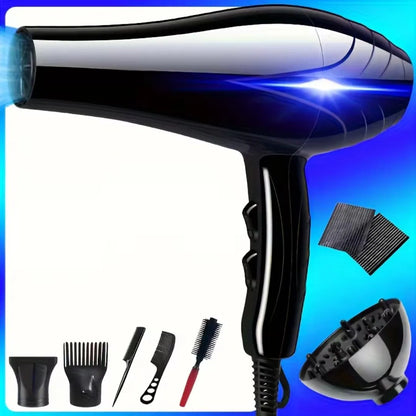Premium Hair Dryer Black Fast Drying Salon Quality