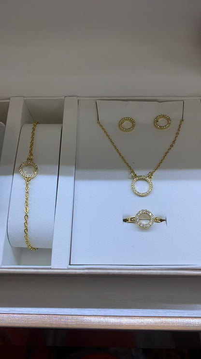 Gold Plated Jewelry Set for Weddings & Parties