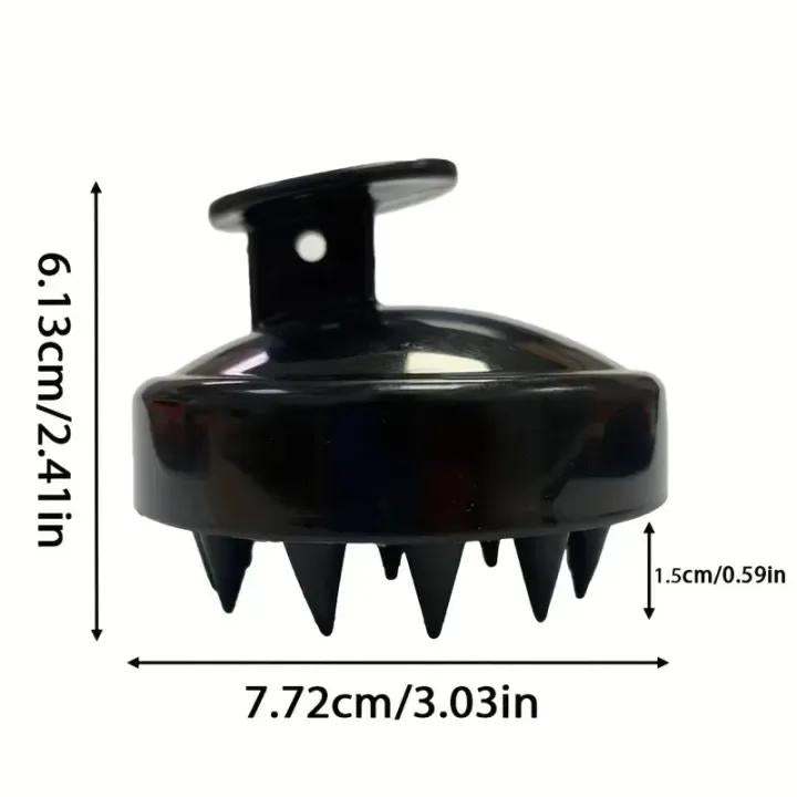 Silicone Scalp Massager Brush Pink Black
