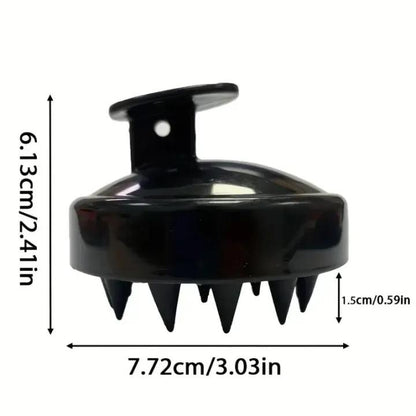 Silicone Scalp Massager Brush Pink Black