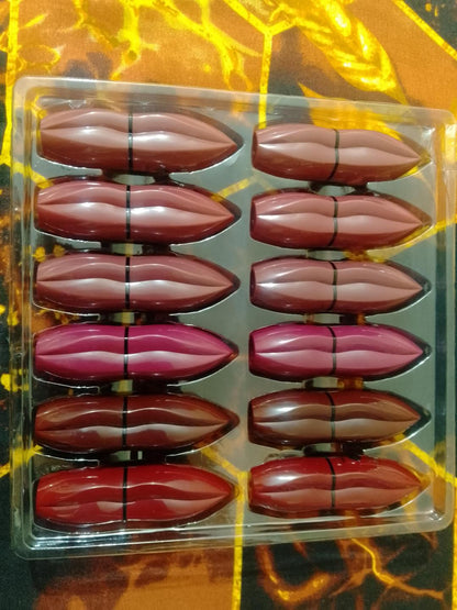 Premium Red Lipstick Set 3 Shades Glossy Long Lasting