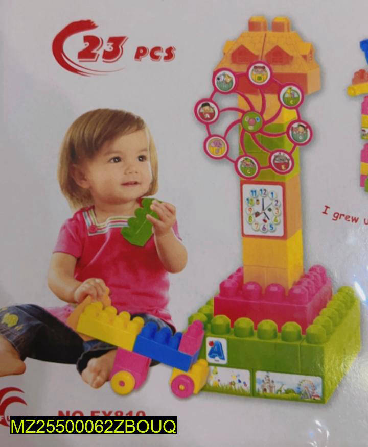 Kids Castle Building Blocks Set with 23 Pieces & Case