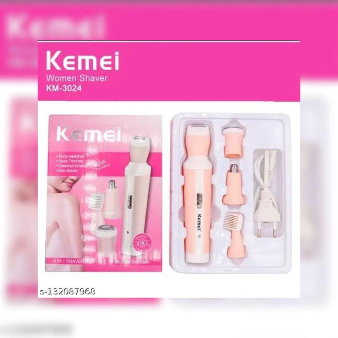 Kemei 4 in 1 Lady's Shaver - Rechargeable Trimmer Set