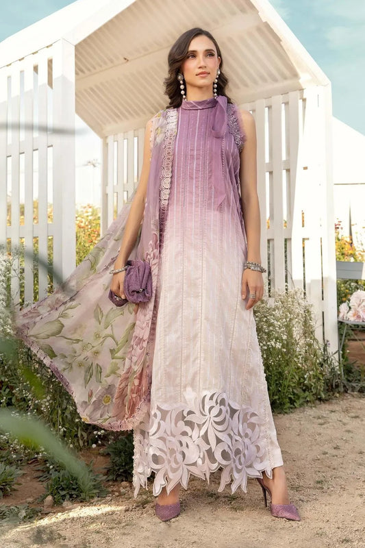 Digital Printed Lawn 3Pc Set Pink Lavender