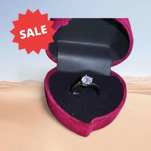 Adjustable Zircon Ring for Women Platinum Stainless Steel