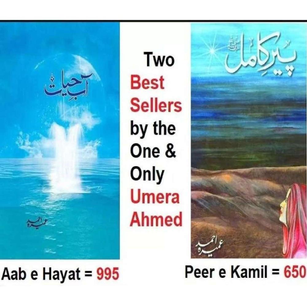 Umera Ahmed Aab E Hayat & Peer E Kamil Urdu Novels A5 Size