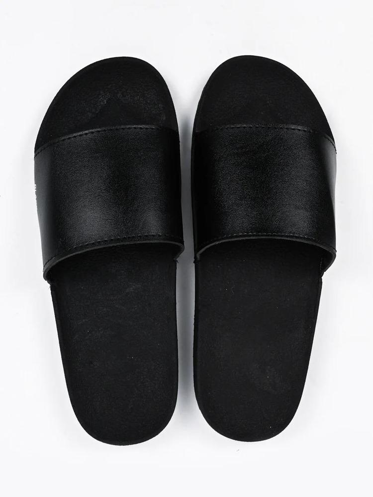 Black Camel Slippers PU Leather Comfortable Home Wear